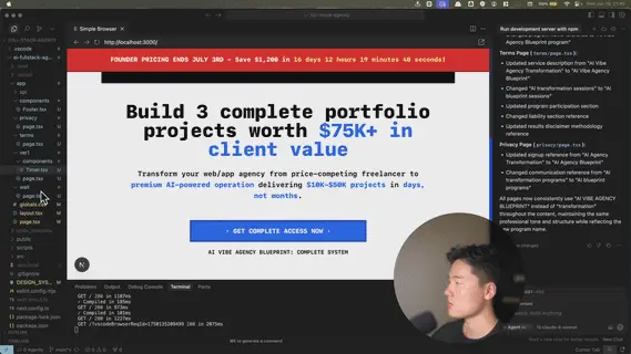 AI Vibe Agency Blueprint - Build 3 complete portfolio projects worth $75K+ in client value